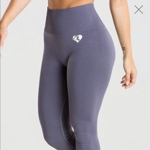 Grey women’s best brand power seamless leggings.